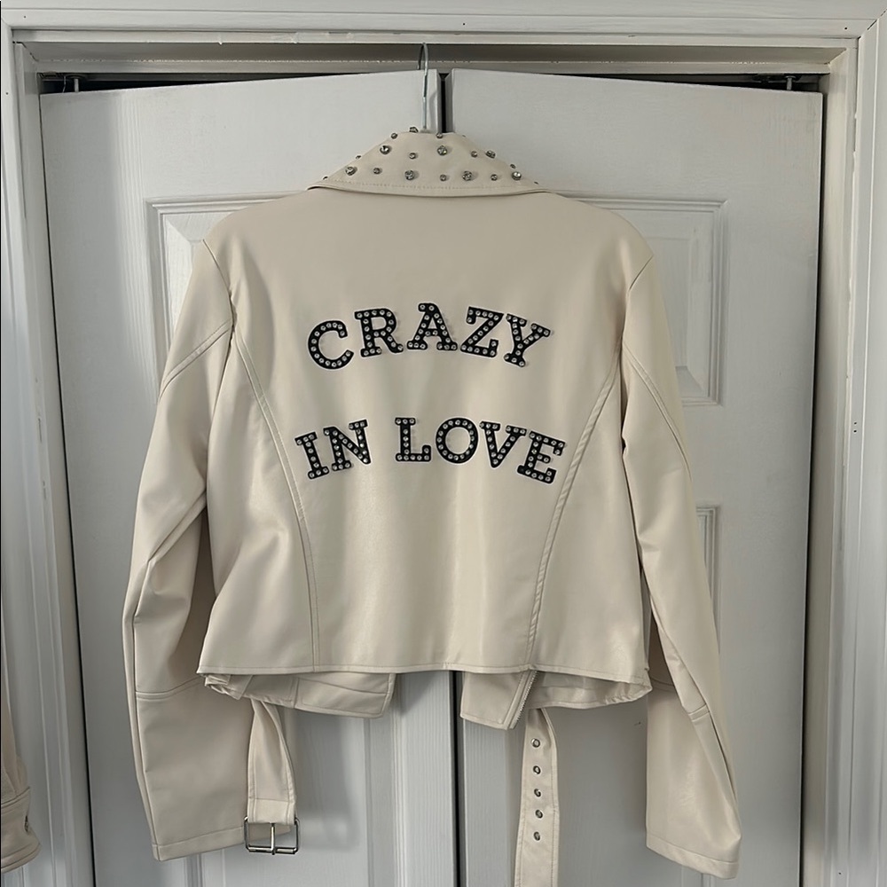 12 Tribe. Crazy in Love Studded Cream Jacket